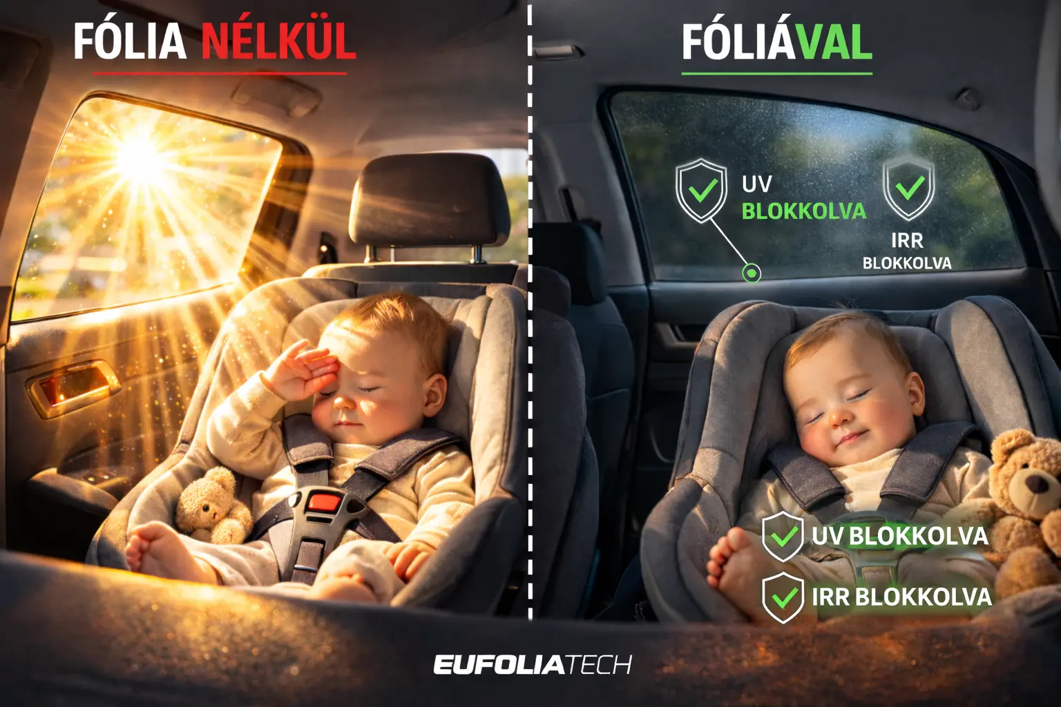 Autófólia hatása az autó utasterében – fólia nélkül és fóliával