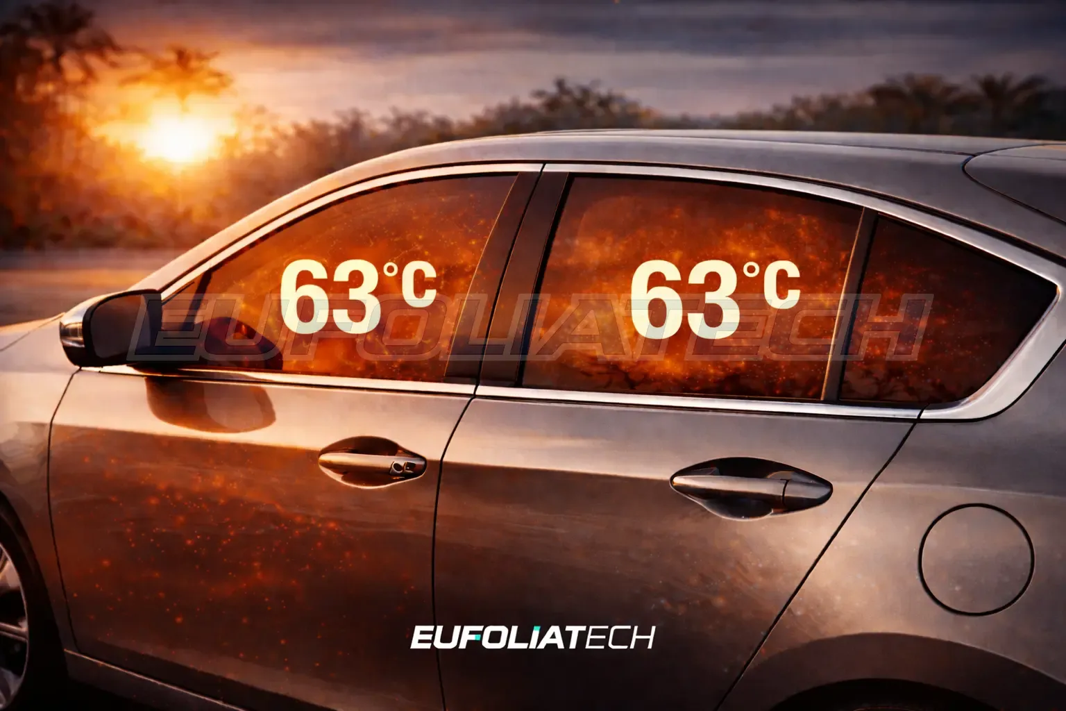 Autóüveg hőterhelés fólia nélkül