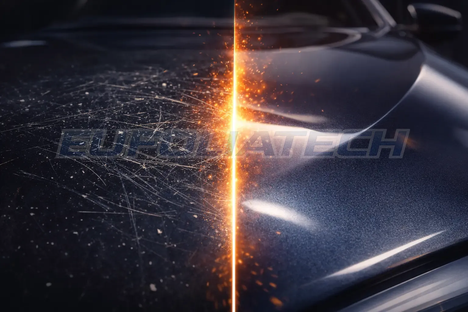 PPF öngyógyuló felület karc eltűnés szemléltetés