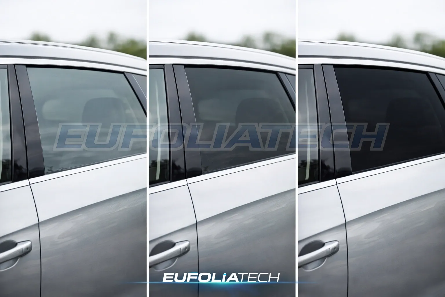 VLT érték összehasonlítás autófólián – világos, közepes és sötét fényáteresztés